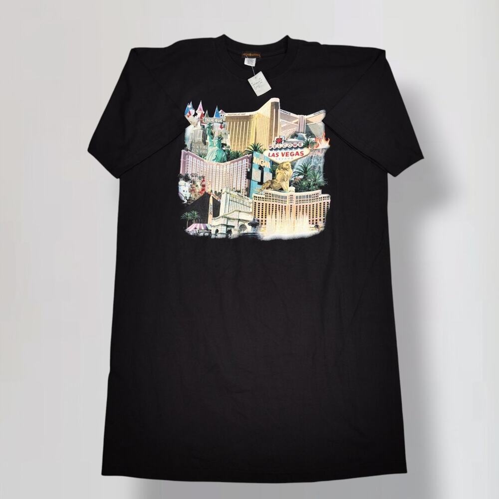 Vintage Y2K MGM Mirage Las Vegas T Shirt Dress One Size Casino Graphic USA